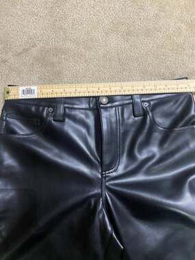 Guess Originals Black Faux Vegan Leather Carpenter Pants